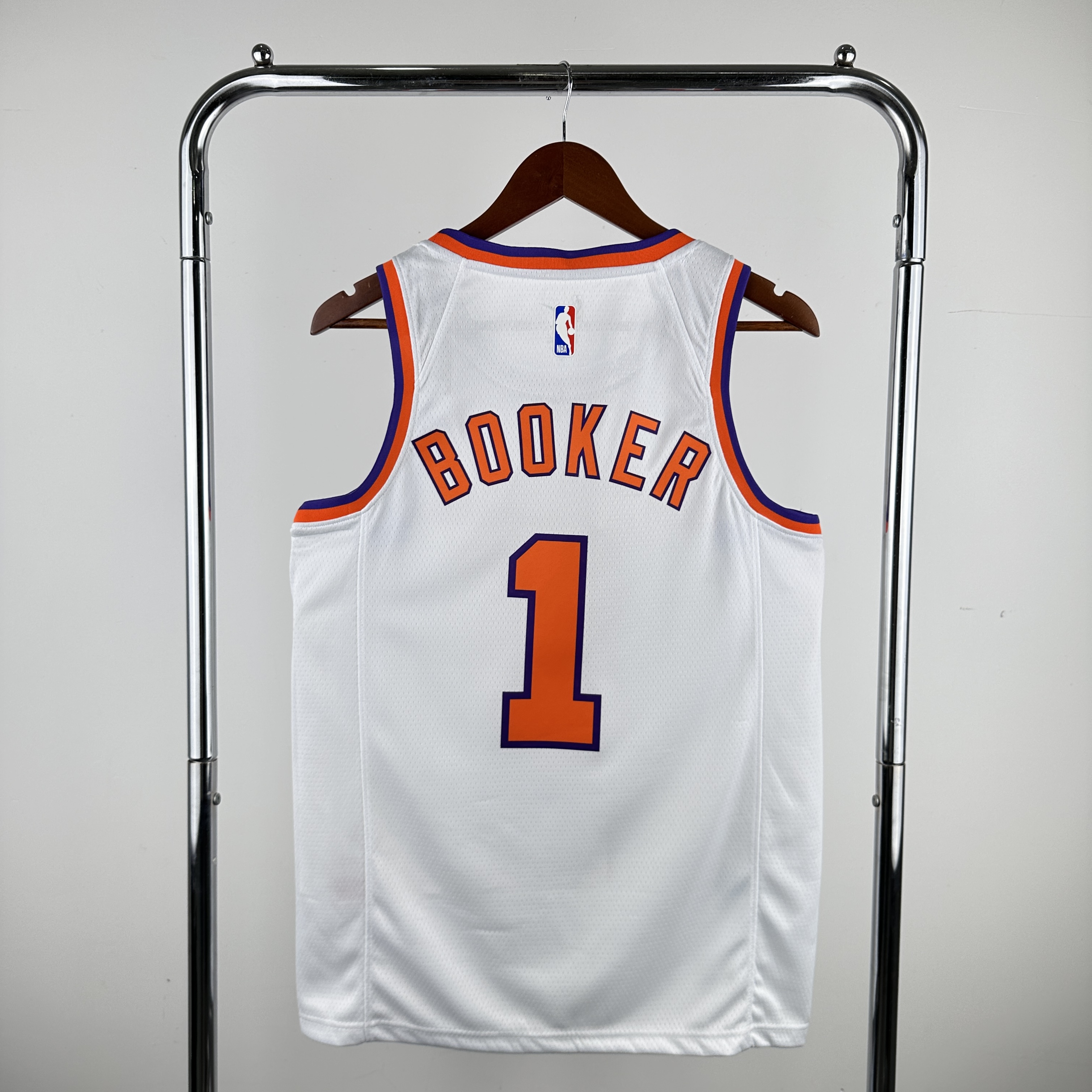 Men Phoenix Suns #1 Booker White Throwback Nike 2024 NBA Jersey->phoenix suns->NBA Jersey